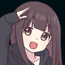 A girl in a dark hoodie saluting whilst smiling